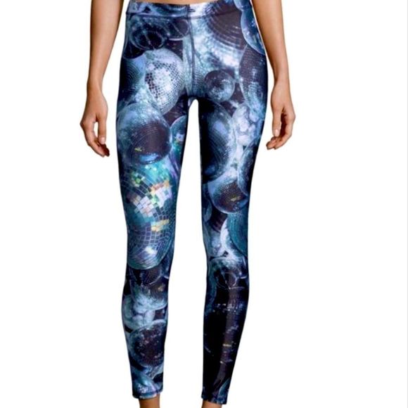 Terez Pants - New Terez M  DISCO BALL print Woman Leggings Fitness Activewear Workout Athletic